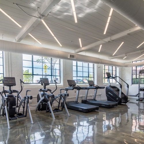 Open and well-lit fitness center